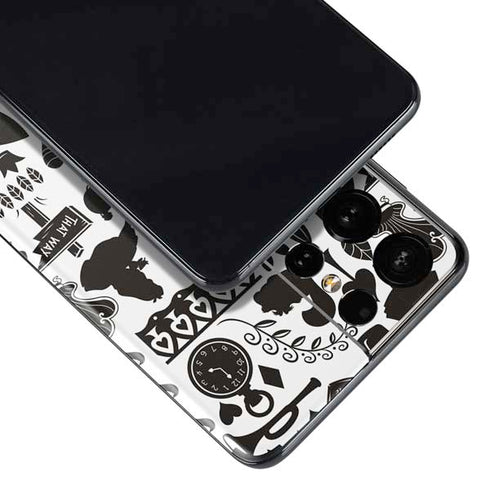 Disney Alice in Wonderland (animated) Silhouette Pattern Galaxy S21 Ultra 5G Skin